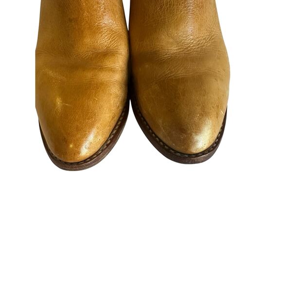 Honchos Western Mustard Leather Woven Cowboy Boots Size 10.5 Rodeo Festival main image 5